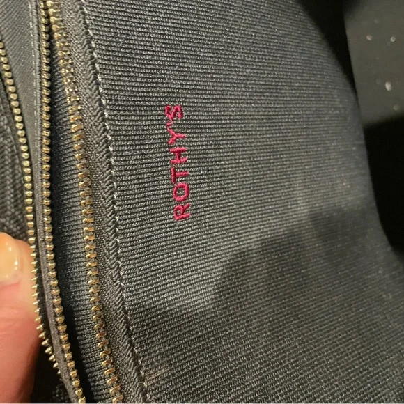 Rothy's Black Chevron Tote Bag with Structured Design - Picture 3 of 4